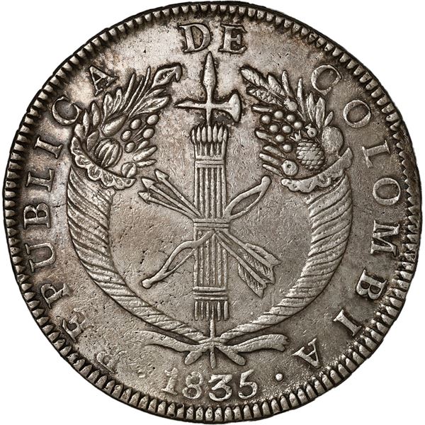 COLOMBIA, Bogotá, 8 reales, 1835 RS.