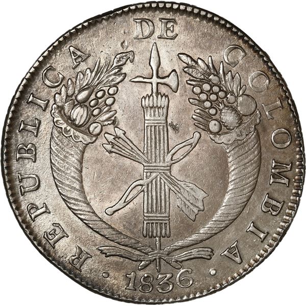 COLOMBIA, Bogotá, 8 reales, 1836 RS.