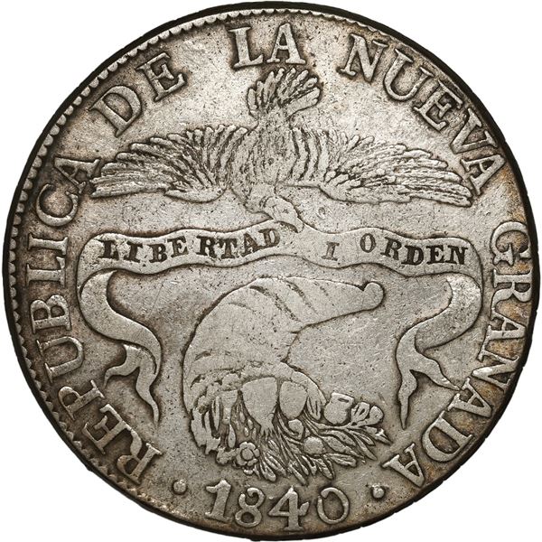 COLOMBIA, Bogotá, 8 reales, 1840 RS.