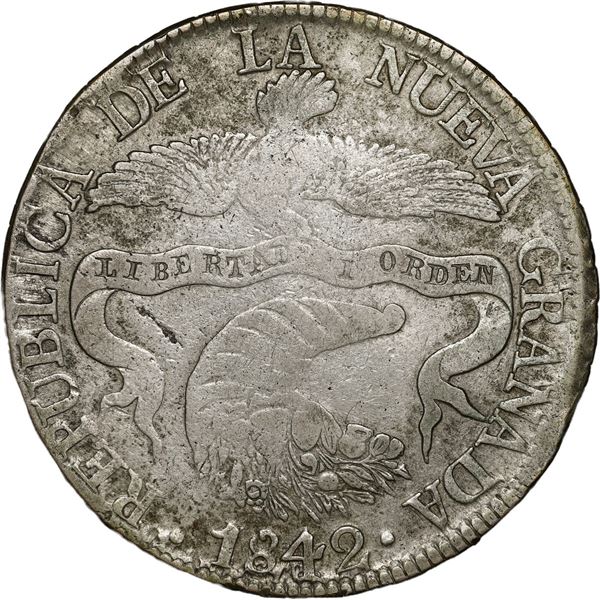 COLOMBIA, Bogotá, 8 reales, 1842 RS.