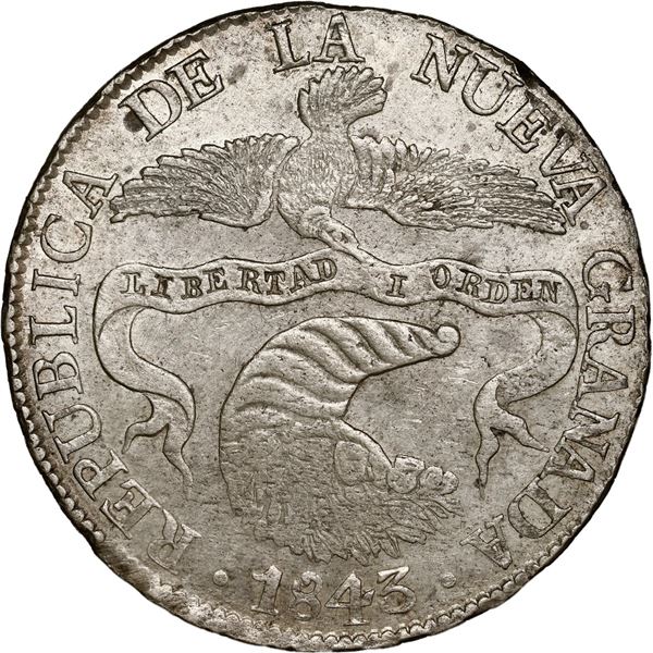 COLOMBIA, Bogotá, 8 reales, 1843 RS.