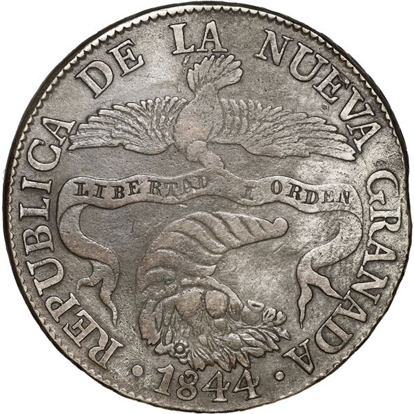 COLOMBIA, Bogotá, 8 reales, 1844 RS.