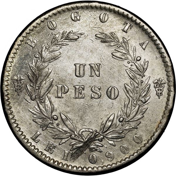 COLOMBIA, Bogotá, 1 peso, 1856/5.