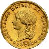 Image 1 : COLOMBIA, Popayán, gold 10 pesos, 1870, repunched stars, extremely rare, NGC MS 62, finest and only 