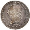 Image 1 : COLOMBIA, Popayán, 5 décimos, 1869, extremely rare, PCGS F details / cleaned, finest known in PCGS c