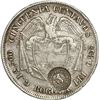Image 2 : COLOMBIA, Bogotá, 50 centavos, 1882, with Costa Rica "lion" double countermark (Type VII, 1889).