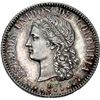 Image 1 : COLOMBIA, Medellín, proof essai 2 décimos, 1873, AB below bust (Albert Barré), extremely rare, NGC P