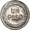 Image 2 : COLOMBIA, white metal specimen pattern 1 peso, 1961, reeded edge, rare, PCGS UNC details / residue, 