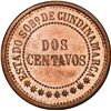 Image 2 : COLOMBIA, copper pattern 2 centavos, 1890-dated, Sovereign State of Cundinamarca, NGC MS 64 RB, fine