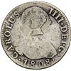 Image 1 : COSTA RICA, San José, 2 reales, female head / ceiba tree counterstamp (Type III, 1845) on a Madrid, 