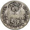 Image 2 : COSTA RICA, San José, 2 reales, female head / ceiba tree counterstamp (Type III, 1845) on a Madrid, 