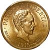 Image 1 : CUBA, struck at the Philadelphia mint, gold 20 pesos, 1915, José Martí, NGC AU 58.