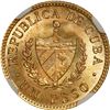 Image 2 : CUBA, struck at the Philadelphia mint, gold 1 peso, 1915, José Martí, NGC MS 66.