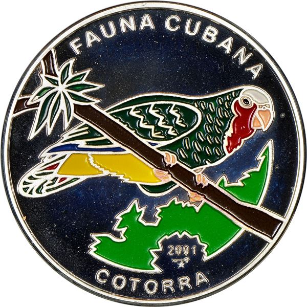 CUBA, Havana mint, colorized proof 10 pesos, 2001, Cotorra, NGC PF 69 Ultra Cameo, "top pop."