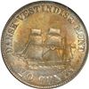 Image 2 : DANISH WEST INDIES, Copenhagen Mint, 20 cents, Frederik VII, 1862, NGC MS 62, ex-Rudman.