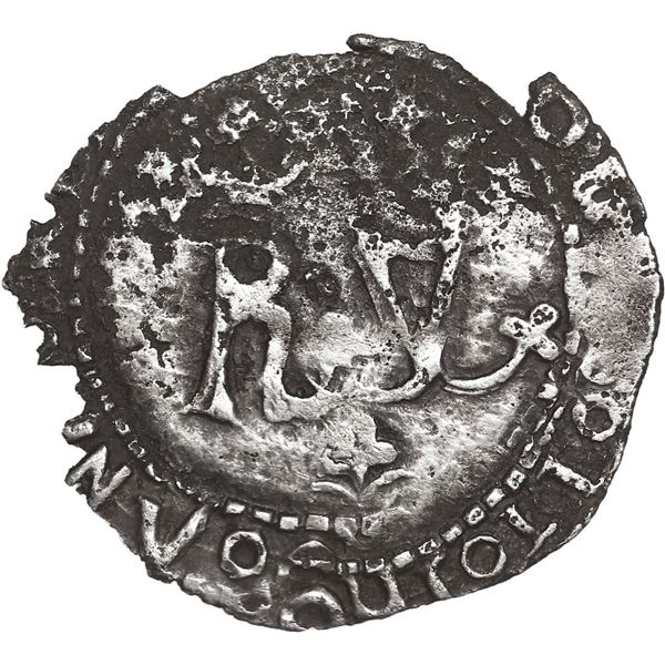 DOMINICAN REPUBLIC, Santo Domingo, ½ real, Charles-Joanna, no assayer (F), mintmark P to left and S 
