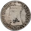 Image 1 : ECUADOR, Quito, 8 reales, MDQ countermark (1831) on a Bogotá, Colombia (Cundinamarca), 8 reales, 182