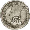 Image 1 : ECUADOR, Quito, 2 reales, MDQ countermark (1831) on a Bogotá (Cundinamarca), Colombia, 2 reales, 182