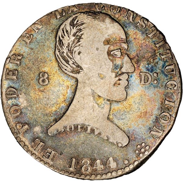 ECUADOR, Quito, 4 reales, 1844 MV-A, PCGS VF20.