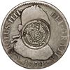 Image 1 : EL SALVADOR, San Salvador, 2 reales, arms countermark (Type V, 1868) on a Potosí, Bolivia, bust 2 re