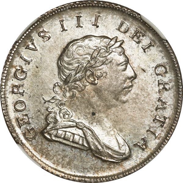 ESSEQUIBO & DEMERARY, struck in London, 1 guilder, George III, 1809, NGC MS 62.