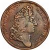 Image 1 : FRANCE, Montpellier, bronze jeton, Louis XIV, no date (1697), mintmark N, sack of Cartagena (Colombi