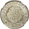 Image 2 : FRENCH GUIANA, copper-nickel-zinc essai 20 centimes, 1887, NGC MS 62.