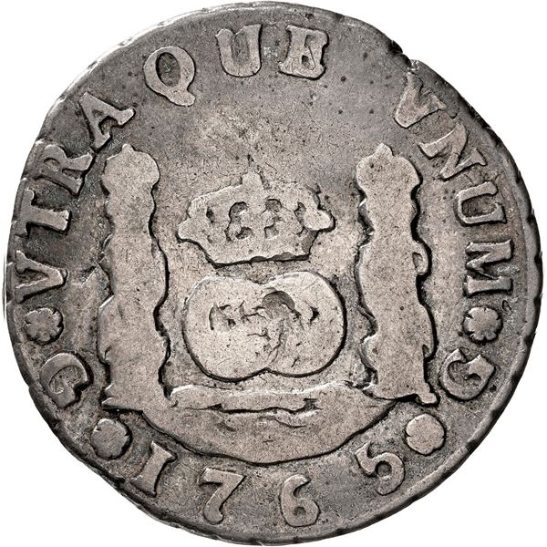 GUATEMALA, Guatemala City, pillar 2 reales, Charles III, 1765 P, NGC F 15.