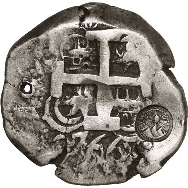GUATEMALA, Guatemala City, 8 reales, sun-over-mountains countermark (Type II, 1839) on a Potosí, Bol