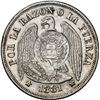 Image 1 : GUATEMALA, Guatemala City, 1 peso, "½ real" counterstamp of 1894 on a Santiago, Chile, 1 peso, 1881,