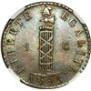 Image 1 : HAITI, copper 1 centime, An 25 // 1828, NGC AU 53 BN, ex-Rudman.