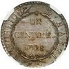 Image 2 : HAITI, copper 1 centime, An 25 // 1828, NGC AU 53 BN, ex-Rudman.