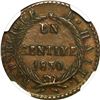 Image 2 : HAITI, copper 1 centime, An 28 // 1830, NGC AU 55 BN, ex-Rudman.
