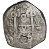 Image 1 : HONDURAS, Comayagua, 8 reales, small royal crown countermark (1824) on a Potosí, Bolivia, cob 8 real