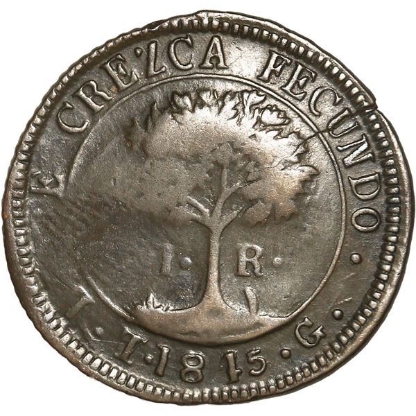 HONDURAS (Central American Republic), Tegucigalpa, low-silver 1 real, 1845 G, FECUNDO variety.
