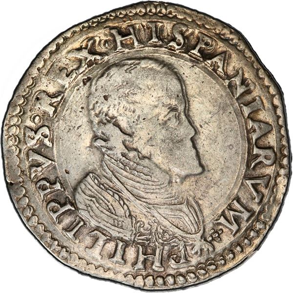 ITALIAN STATES, Milan (under Spain), 1 ducatone, Philip II, no date, PCGS XF45.