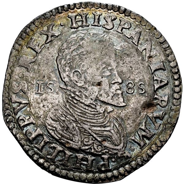 ITALIAN STATES, Milan (under Spain), 1 ducatone, Philip II, 1585 (1S8S), rare, NGC MS 61, finest kno
