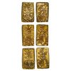 Image 1 : JAPAN, lot of three gold 2 shu "samurai coins," Tokugawa Shogunate, Tempo era (1830-44).