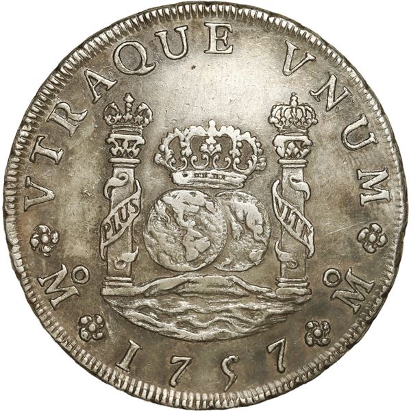 MEXICO, Mexico City, pillar 8 reales, Ferdinand VI, 1757 MM.