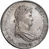 Image 1 : MEXICO, Mexico City, bust 8 reales, Ferdinand VII, 1814 JJ, NGC AU details / harshly cleaned.