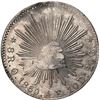 Image 1 : MEXICO, Oaxaca, cap-and-rays 8 reales, 1860 AE, second eagle, very rare.