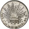Image 1 : MEXICO, Chihuahua, cap-and-rays 8 reales, 1874 MM, NGC AU details / obv spot removed.