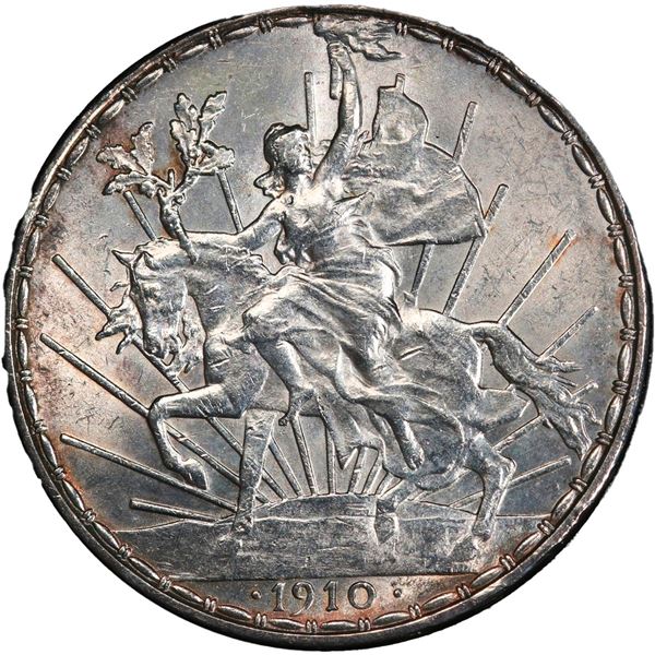 MEXICO, Mexico City, "caballito" peso, 1910, PCGS MS62.