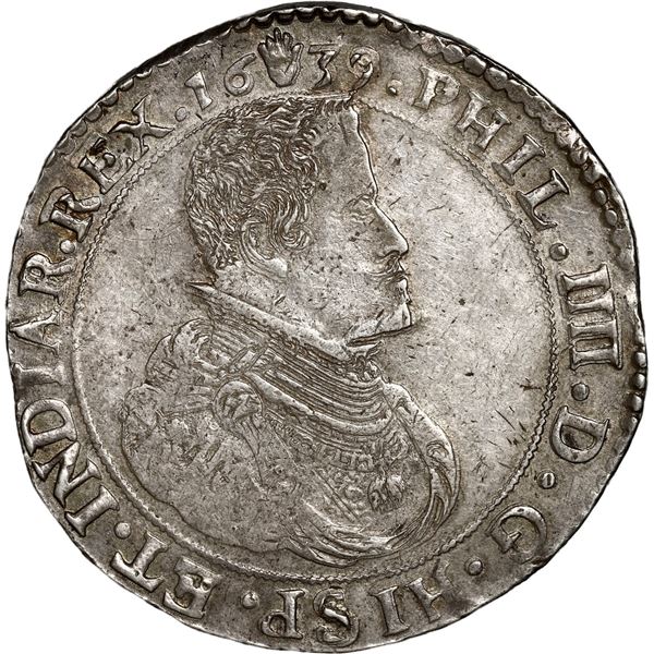 NETHERLANDS (Spanish), Brabant, Antwerp mint, portrait ducatoon, Philip IV, 1639.