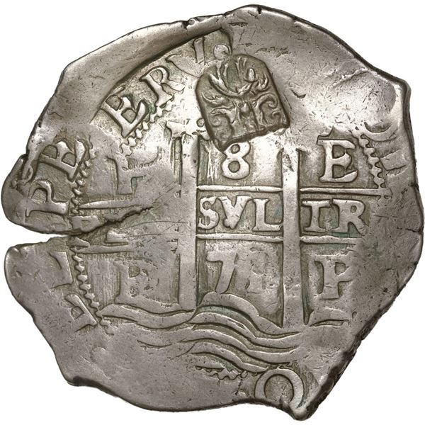 NETHERLANDS (Spanish), Brabant, 48 patards, "Golden Fleece" countermark (1652-72) on a Potosí, Boliv
