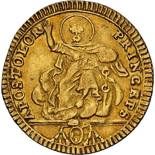 PAPAL STATES, Rome mint, gold doppia, Pius VII, Year V (1804), NGC AU 53.