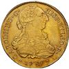 Image 1 : PERU, Lima, gold bust 8 escudos, Charles III, 1787 MI, NGC XF 45.