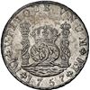 Image 1 : PERU, Lima, pillar 8 reales, Ferdinand VI, 1757 JM, NGC AU 58, ex-Almenara.