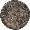 Image 2 : PERU, Lima, pillar 1 real, Ferdinand VI, 1757 JM, PCGS XF details / cleaned.