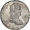 Image 1 : PERU, Lima, bust 8 reales, Ferdinand VII (laureate bust), 1811 JP, NGC AU 55, ex-Almenara.